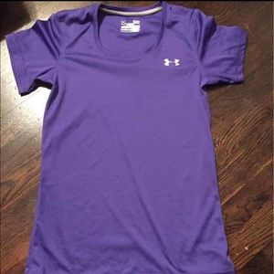 Purple under armed dry fit top